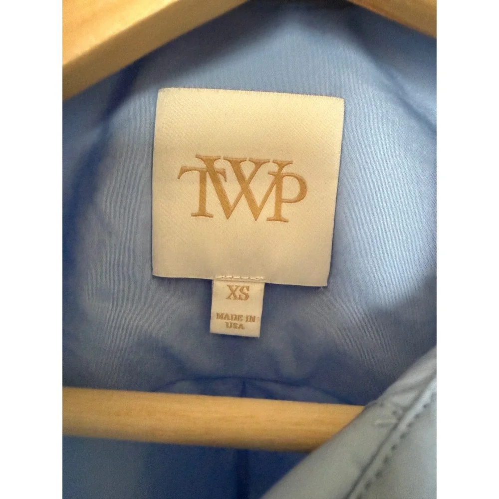 TWP Blue Ex-Boyfriend Button Down Shirt Italian Cotton XS Oversize Luxury Office - Picture 5 of 13